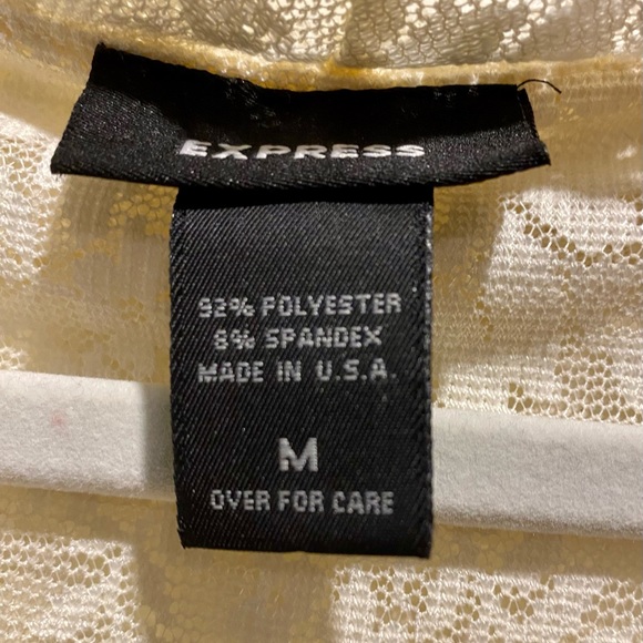 Vintage 90s Express Lace Top with Frill and Floral Details size M - Picture 2 of 3